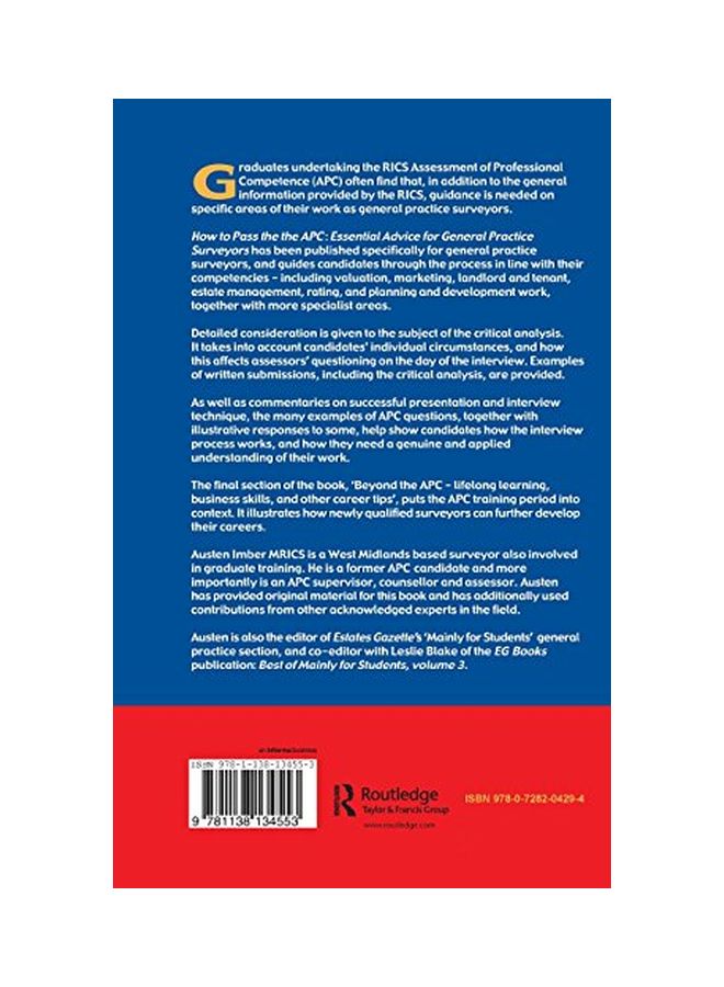 How To Pass The APC: Essential Advice For General Practice Surveyors Hardcover English by Austen Imber - 26 Nov 2015 - Image 2