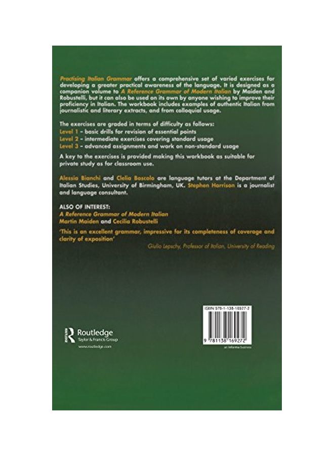 null - Practising Italian Grammar: A Workbook hardcover english - 1 Feb 2016 - Image 1