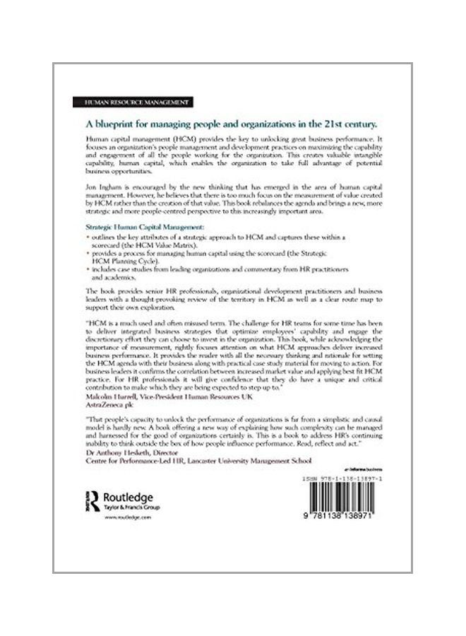 Strategic Human Capital Management hardcover english - 17 Dec 2015  - Image 2