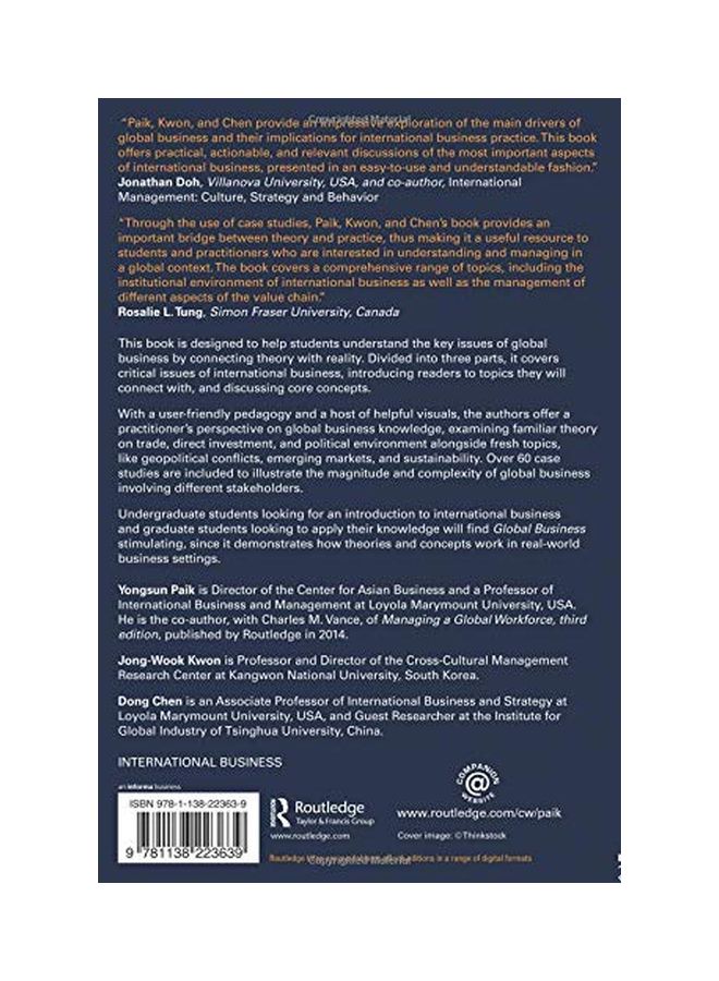 Global Business: Connecting Theory To Reality paperback english - 05 May 2017  - Image 2