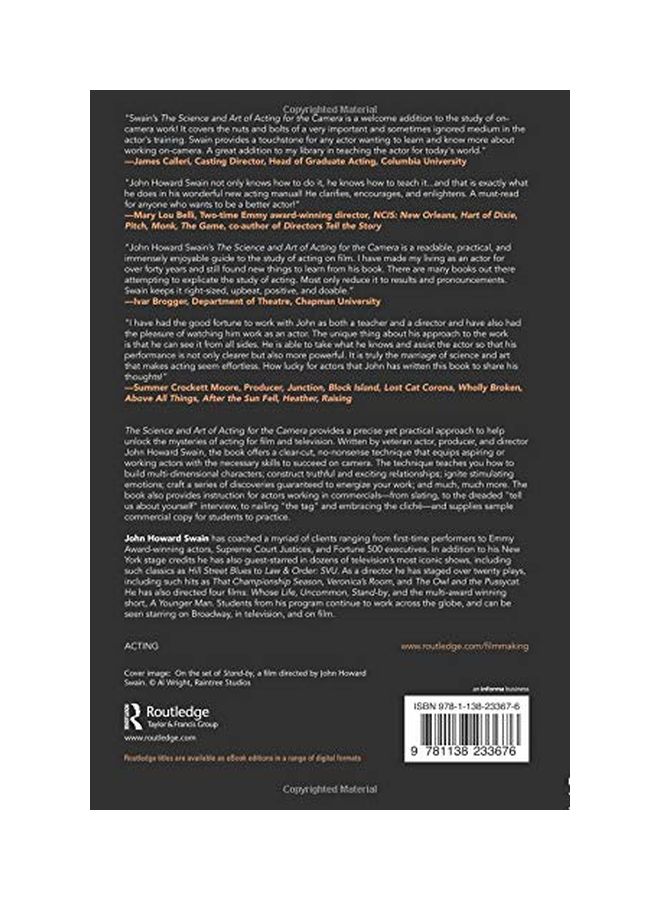 The Science And Art Of Acting For The Camera paperback english - 05 Aug 2017 - Image 2