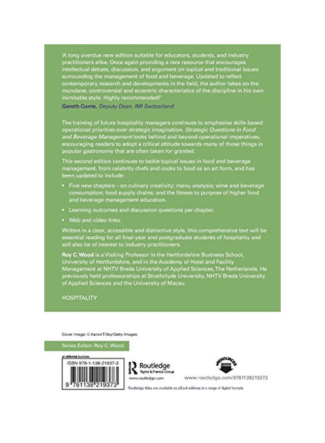 Strategic Questions In Food And Beverage Management paperback english - 10 Jan 2018  - Image 2