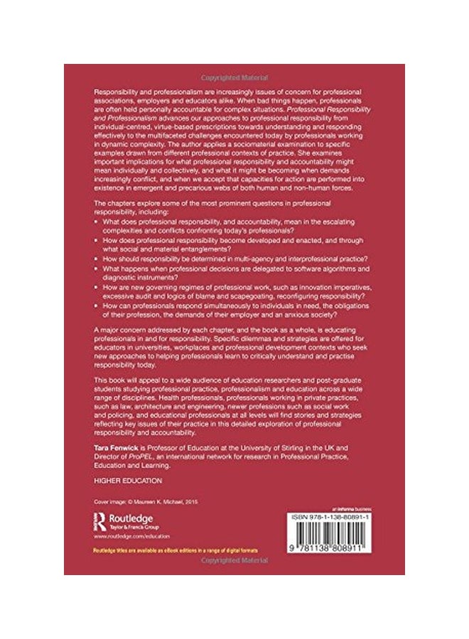Professional Responsibility And Professionalism: A Sociomaterial Examination paperback english - 28 Jan 2016  - Image 2