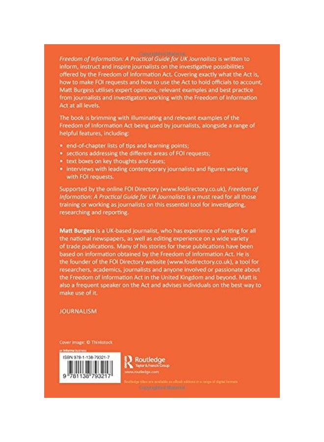 Freedom Of Information: A Practical Guide For UK Journalists Paperback English by Matthew Burgess - 18 Jun 2015  - Image 2