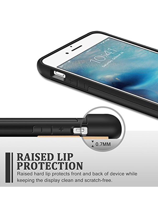 أولي ون غطاء حماية واقٍ مع فتحة لمدخل البطاقات لهاتف أبل آيفون 7/8 برو أسود - Image 3