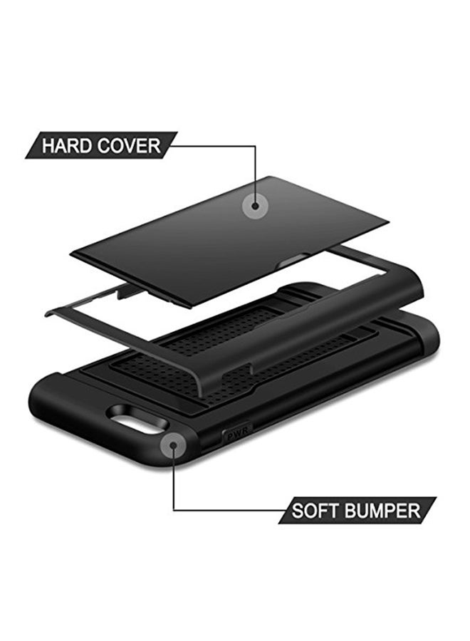 أولي ون غطاء حماية واقٍ مع فتحة لمدخل البطاقات لهاتف أبل آيفون 7/8 برو أسود - Image 2