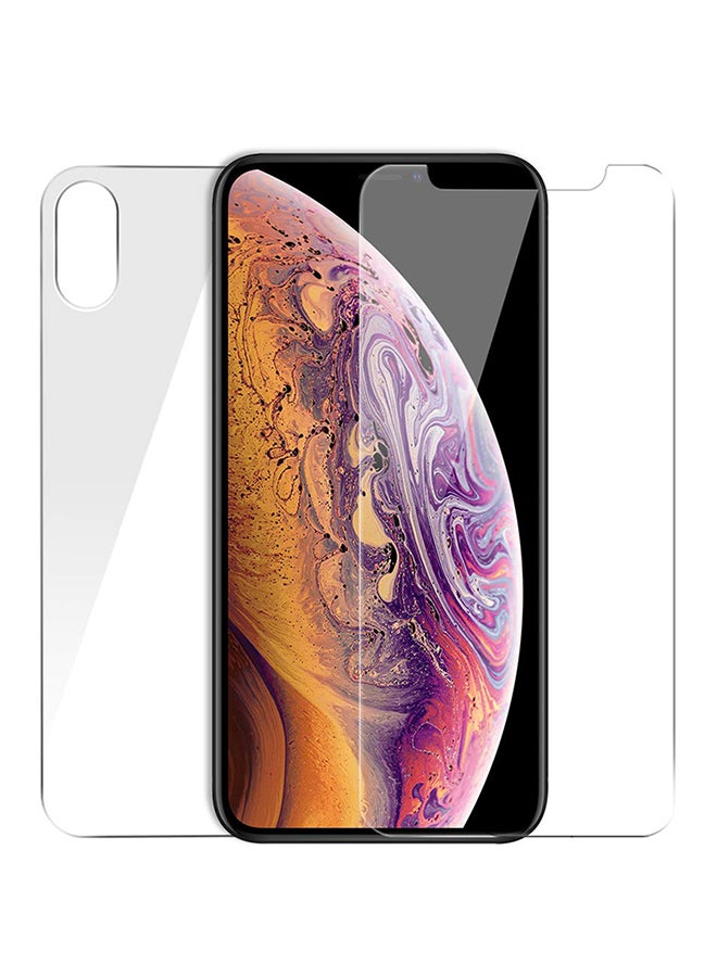 2-Piece Tempered Glass Screen Protector For iPhone XS MAX Clear