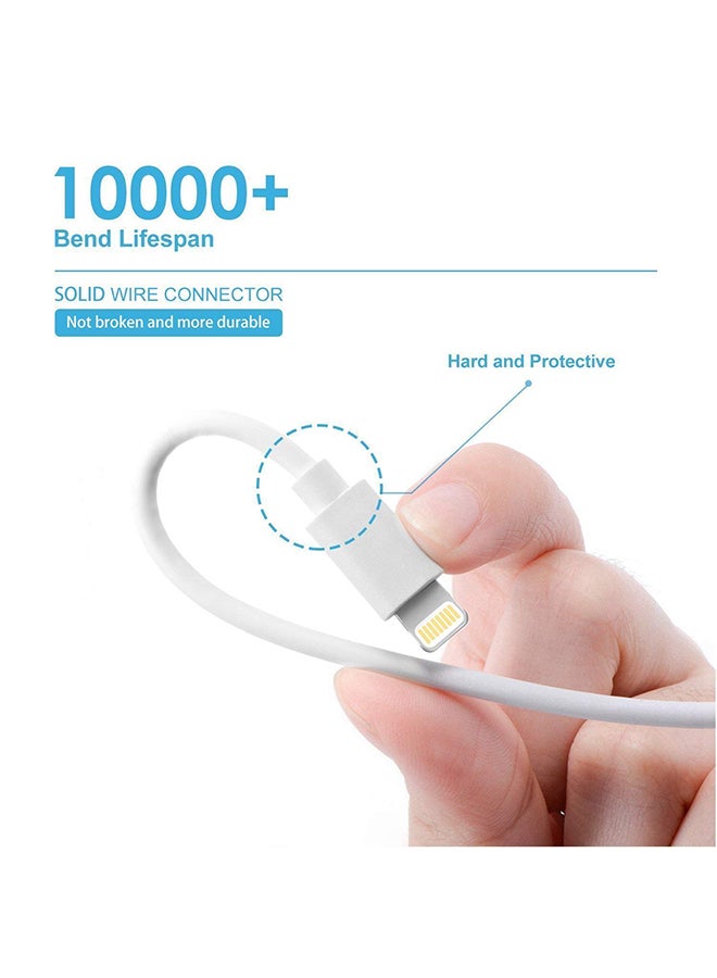 Olliwon 3-Piece Lightning Port USB Cable For iPhone/iPad Black - Image 3