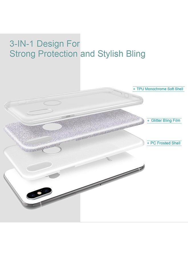 Olliwon Protective Case Cover For Apple iPhone X/Xs Silver - Image 2