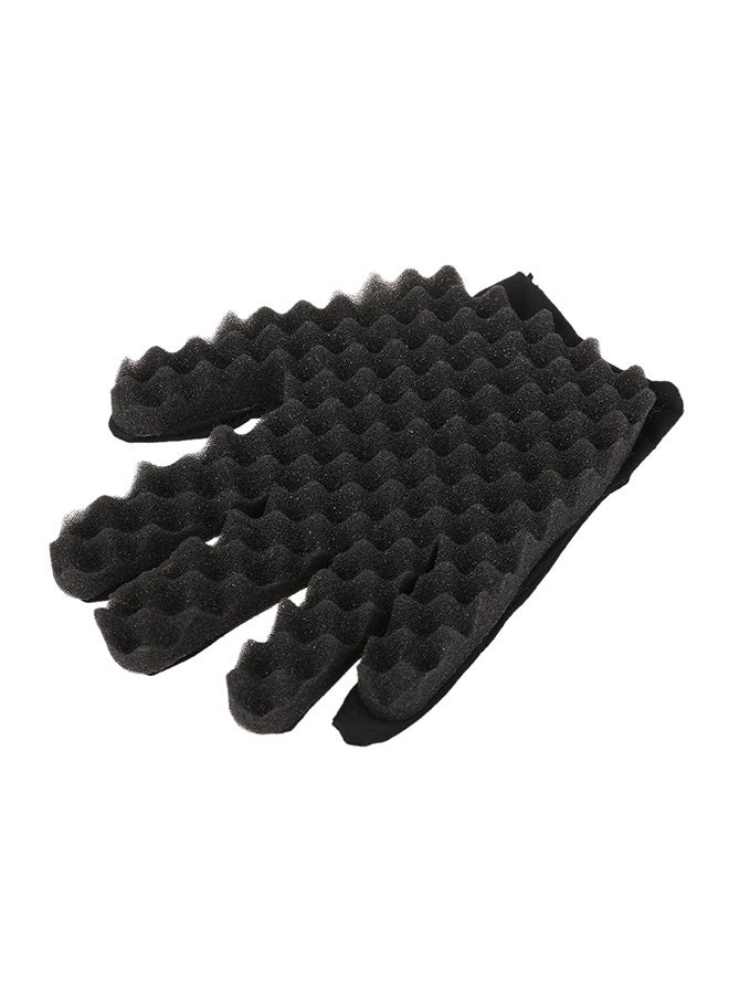 Generic 1-Piece Afro Curl Hair Sponge Gloves Black  - Image 4