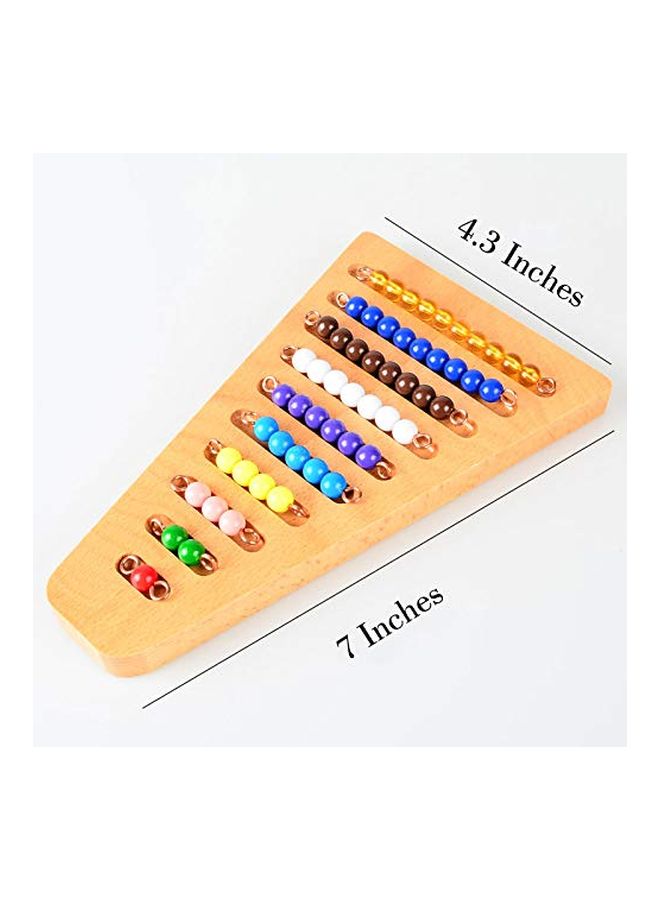 BOHS Montessori 1-10 Math Bead Stair With Holder  - Image 2