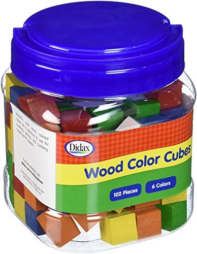 Didax 102-Piece Wood Color Cube Set 2-502 0.75inch - Image 3