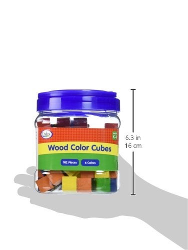 Didax 102-Piece Wood Color Cube Set 2-502 0.75inch - Image 2