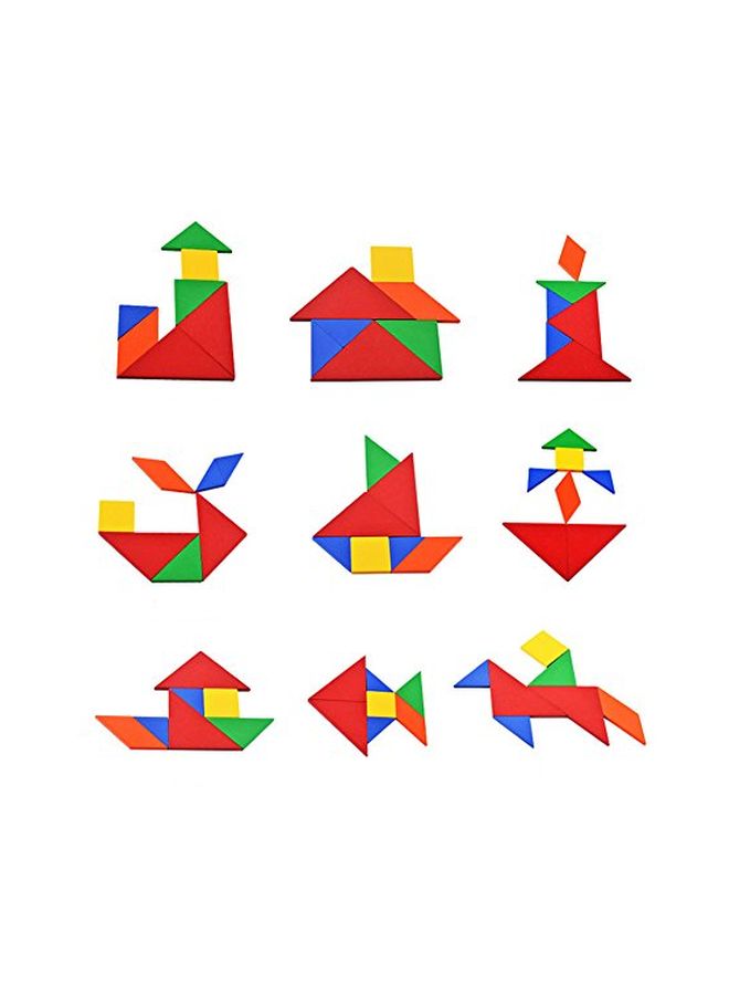 BUYITNOW 32-Piece Wooden Tangrams Set - Image 2