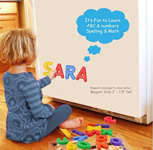 EduKid Toys 109-Piece Alphabet Letters And Numbers With Magnetic Whiteboard  - Image 5