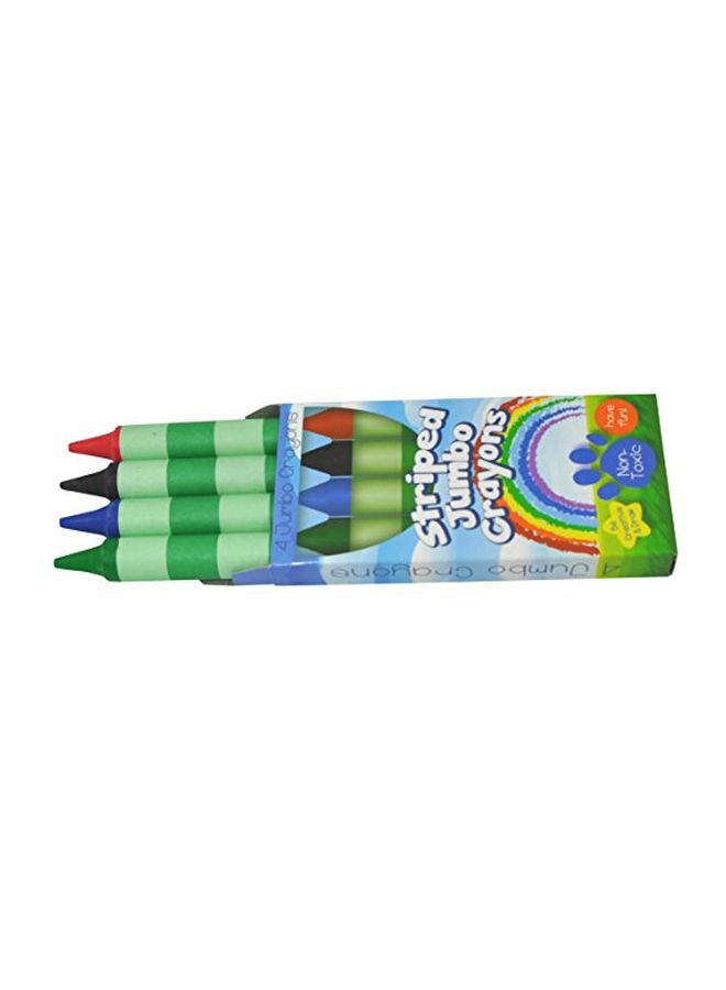 Handcrafted Handy Dandy Notebooks Birthday Notebook With Striped Jumbo Crayons Set Green/Red/Black  - Image 3