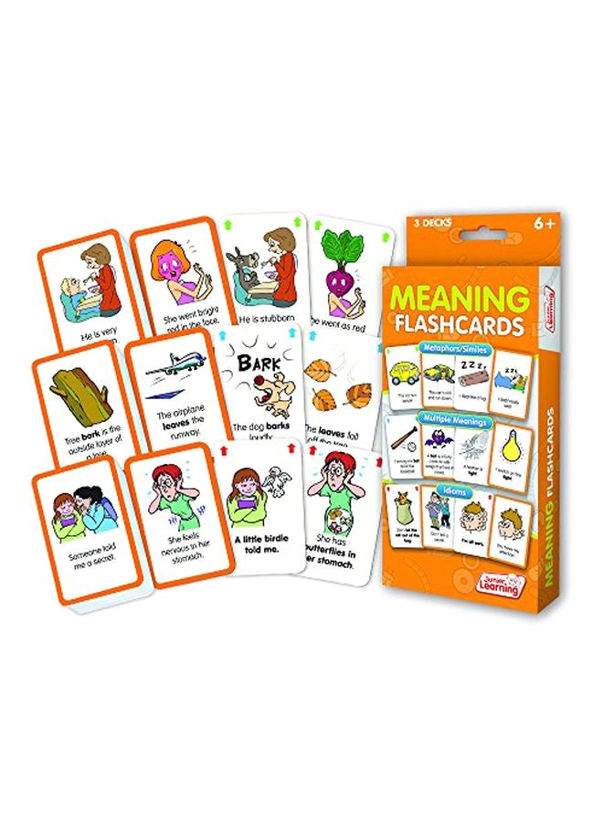 Junior Learning 54-Piece 3 Deck Meaning Flashcard Set