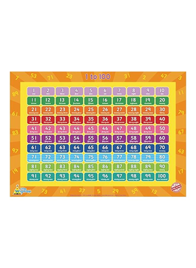 Little Wigwam 1 To 100 Chart Mathematics Counting Poster 