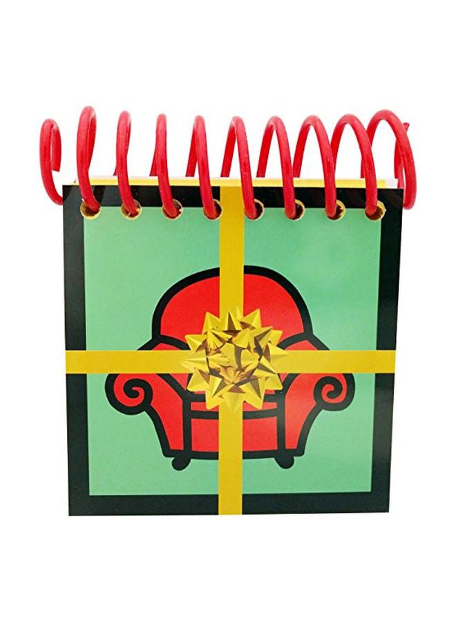 Handcrafted Handy Dandy Notebooks Birthday Notebook With Striped Jumbo Crayons Set Green/Red/Black  - Image 1