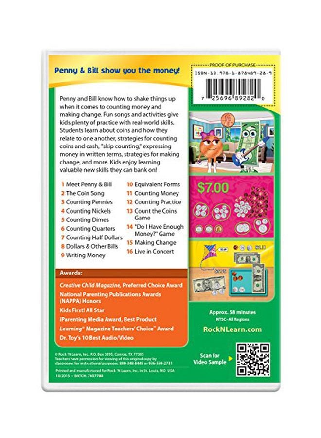 ROCK N LEARN Addition And Subtraction Rap, Telling Time, Money And Making Change DVD Collection Set - Image 4