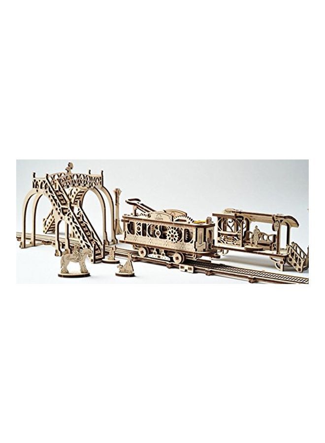 UGEARS Mechanical Town Series Tram Line Model Building Kit 70023 38x21x4cm  - Image 4