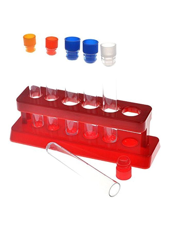 TEKEFT 6-Piece Test Tube Set With Caps And Rack  - Image 1