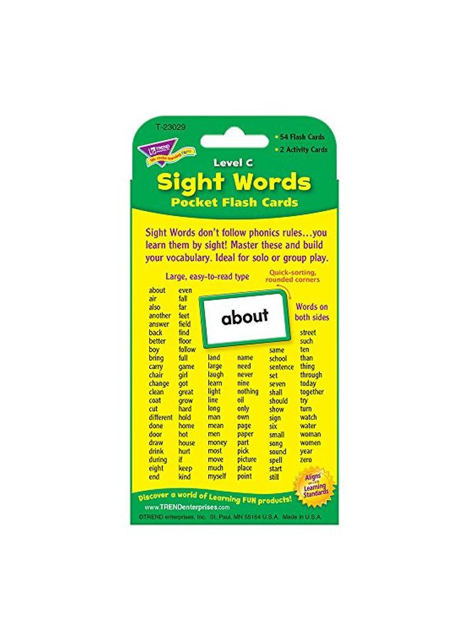 Trend Enterprises Inc Sight Words Level C Pocket Flash Card T23029  - Image 3