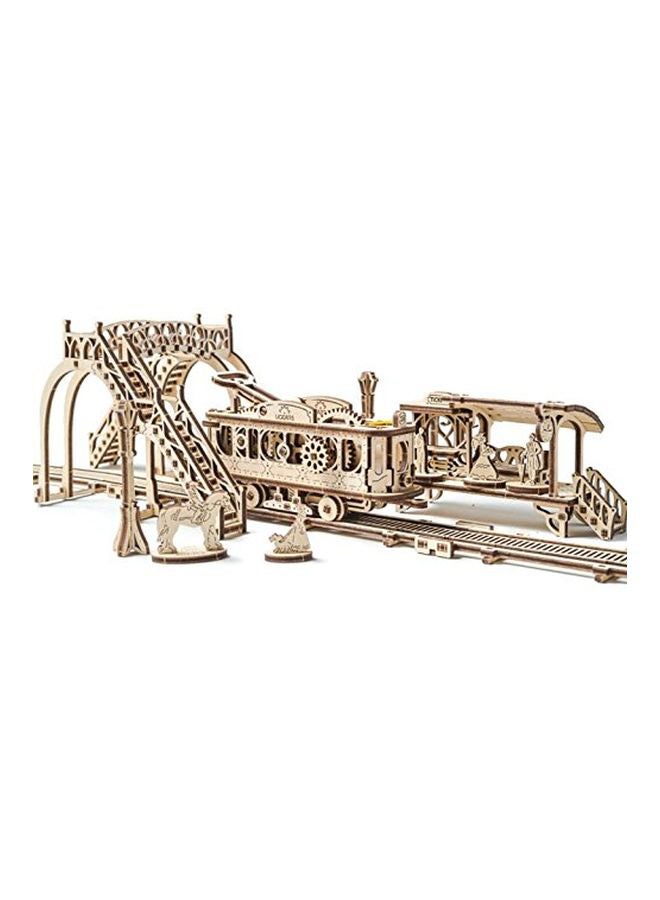 UGEARS Mechanical Town Series Tram Line Model Building Kit 70023 38x21x4cm  - Image 2