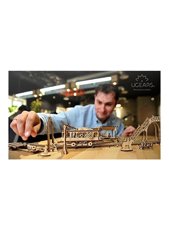 UGEARS Mechanical Town Series Tram Line Model Building Kit 70023 38x21x4cm  - Image 5