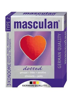 3-Piece Masculan Type 2 Dotted Condom
