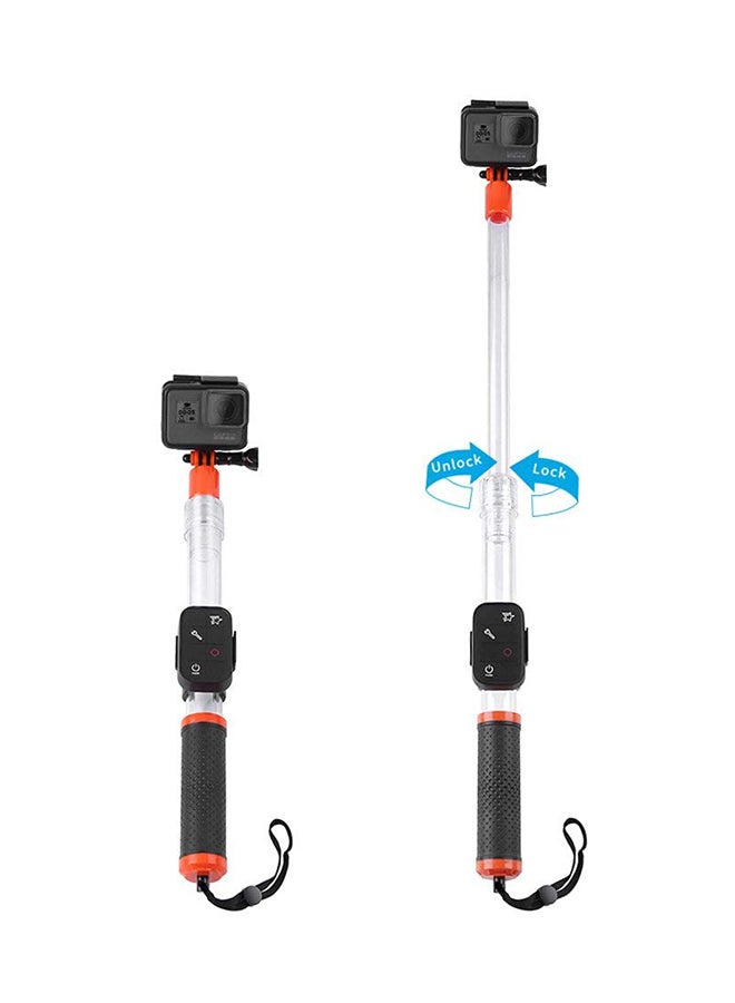 TELESIN - Portable Waterproof Adjustable Selfie Stick for GoPro Hero 6, 5, 4, 4s, 3, 2, 1, HD cameras SJ5000/SJ4000, Xiaomi Yi Action Camera Multicolour - Image 1