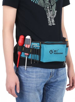 PENGGONG Multi-Functional Waist Tool Bag Pockets Pouch Organizer Blue  - Image 5