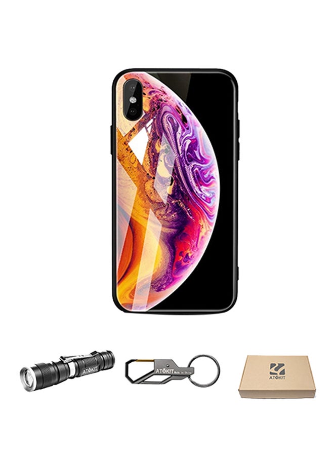 أتوكيت غطاء حماية واقٍ لهاتف أبل آيفون XS MAX مع مصباح يدوي وسلسلة مفاتيح متعدد الألوان - Image 1