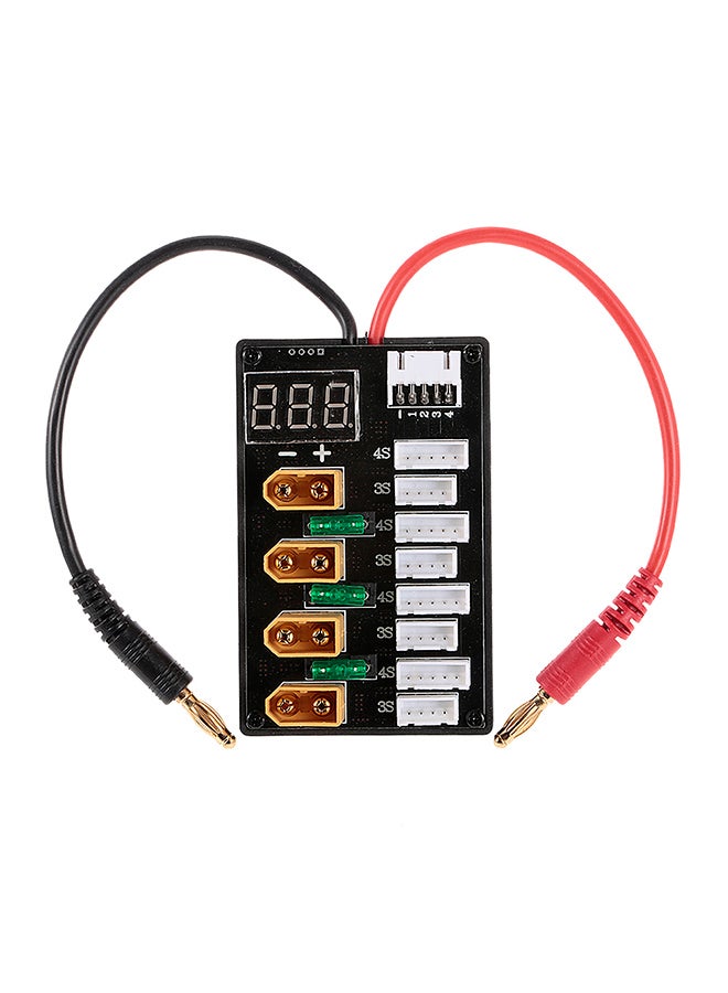 3-4S XT60 Plug Parallel Charging Board With Voltage Display For ISDT D2 Q6 SC-608 SC-620 Imax B6 Charger