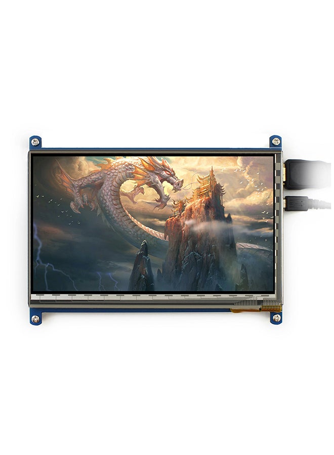 Waveshare - HD LCD Monitor 1024×600 Resistive Screen For Mini PC/Windows 10/8.1/8/7/XP - Image 1