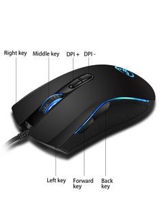HXSJ A869 Wired Gaming Mouse With Lights  - Image 3
