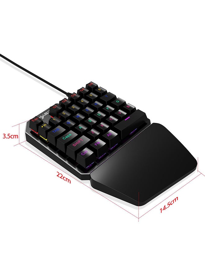 HXSJ Single Hand Professional Wired Gaming Keyboard - Image 2