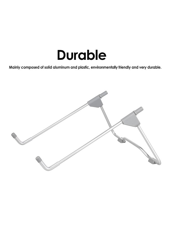 Generic - Portable Laptop Stand Foldable Holder Notebook Support Adjustable Desktop Bracket Grey - Image 1