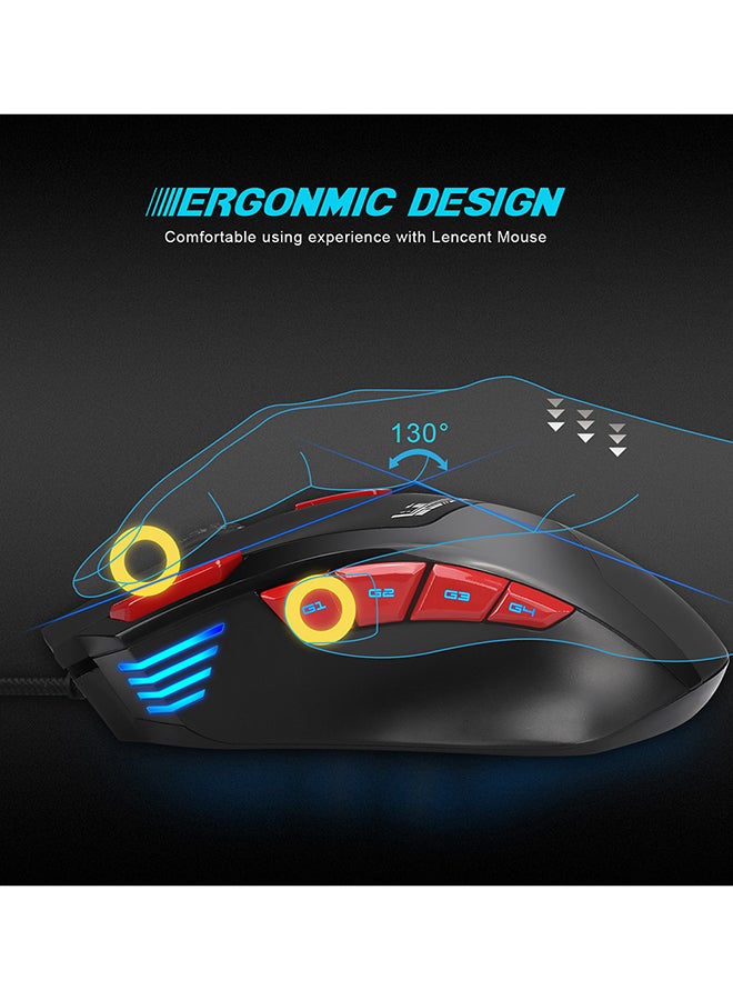 HXSJ - Hxsj S800 High Performance Gaming Mouse Professional Rgb Mechanical Mouse Adjustable Wrist Support For Windows Xp Win 7 Win 8 Ios - Image 1