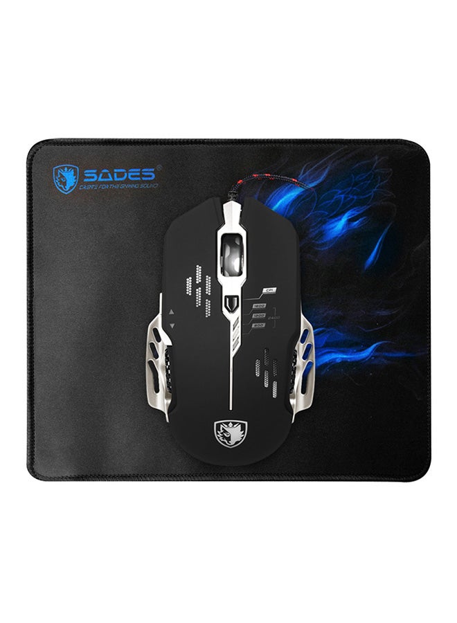Sades - Gaming Mousepad Black/Blue - Image 1