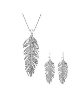White Gold Plated Crystal Jewellery Set