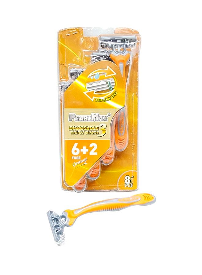 PEARLMAX 8-Piece Pearl Max Disposable Triple Blade Set Multicolour - Image 1