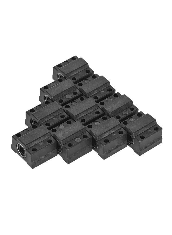 Generic 10-Piece Linear Motion Ball Bearing Slide Block For CNC 3D Printer Black  - Image 1