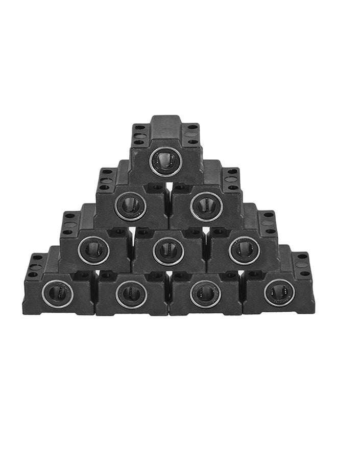 Generic 10-Piece Linear Motion Ball Bearing Slide Block For CNC 3D Printer Black  - Image 2