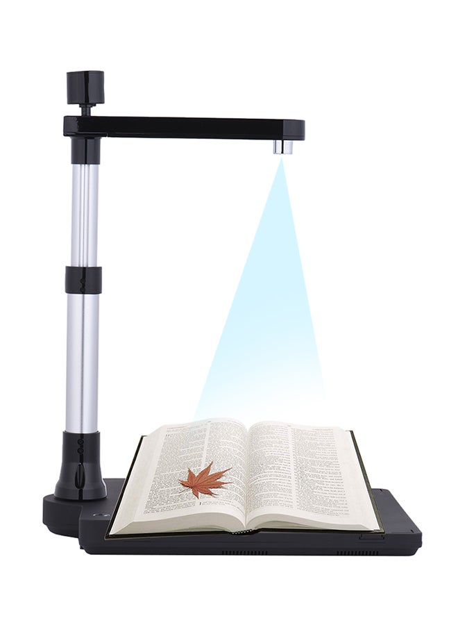 Generic - Adjustable HD High Speed USB Book Image Document Camera Scanner Dual Lens (10 Mega-pixel & 2 Mega-pixel) Max. A3 Scanning Size with OCR Function LED Light for Classroom Office Library Bank Black - Image 1