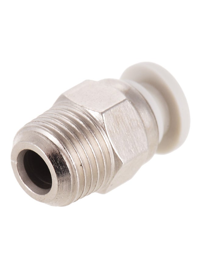 Creality 3D - PC4-M10 Male Pneumatic Tube Push Fitting Connector Silver - Image 1