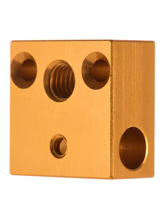 Creality 3D Printer Heater Block 20 * 20 * 10mm for Creality Ender3 3D Printer Extruder Nozzle Hotend Kit Gold - Image 3
