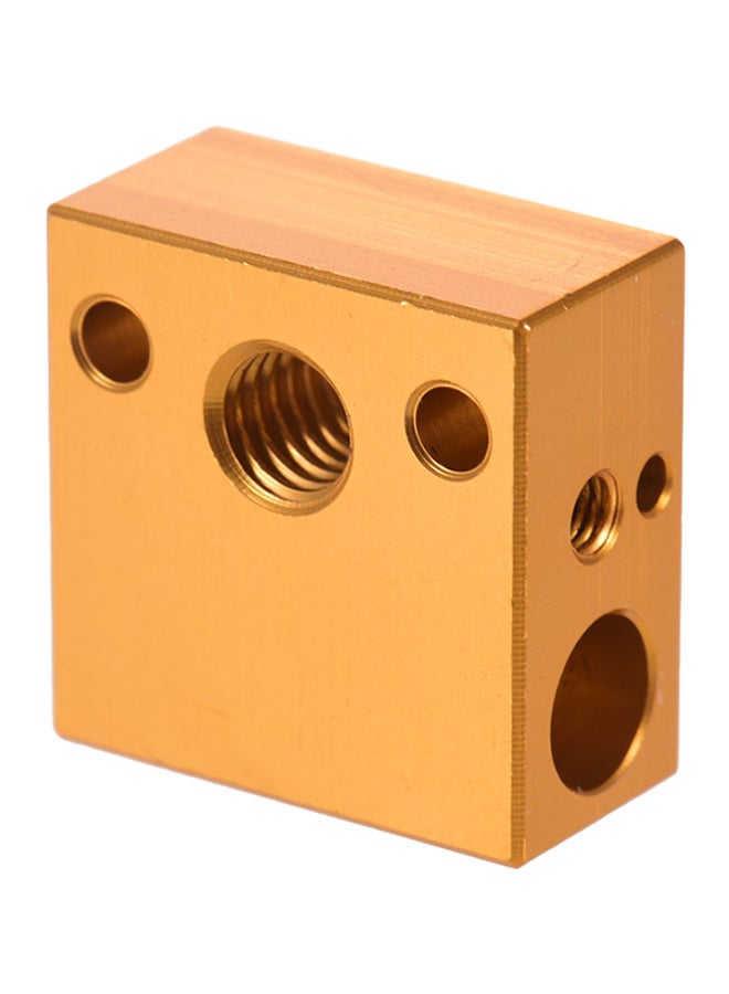 Creality 3D Printer Heater Block 20 * 20 * 10mm for Creality Ender3 3D Printer Extruder Nozzle Hotend Kit Gold - Image 4