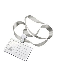 Lanyard ID Badge Holder Silver