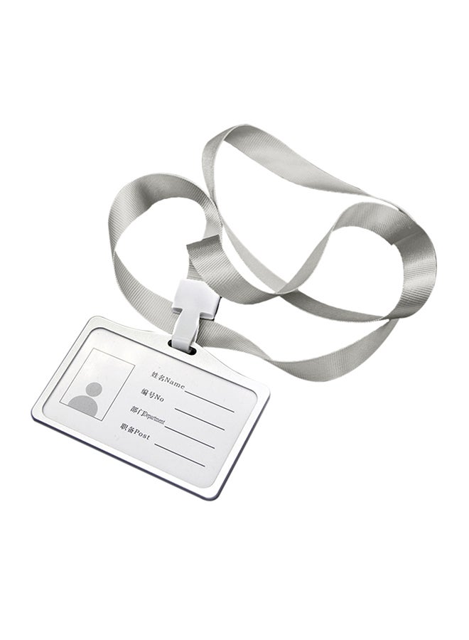 Generic - Lanyard ID Badge Holder Silver - Image 1